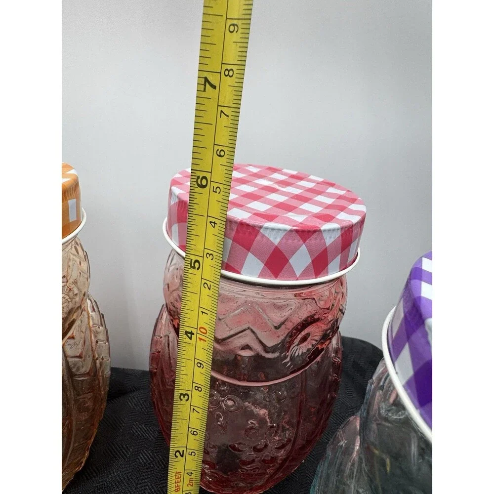 OWL GLASS Jars Storage JARS. Set Of 6